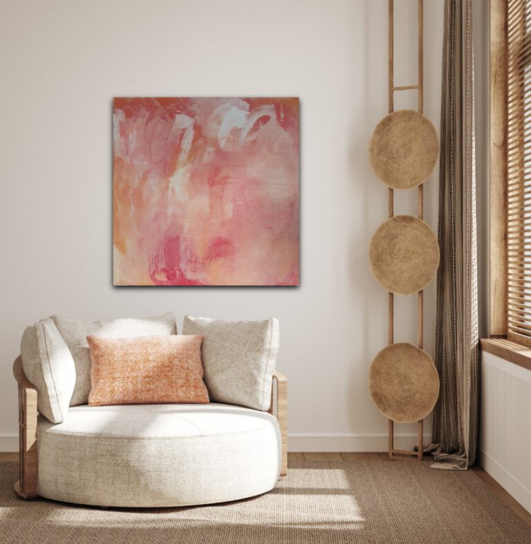 "Modernes Wandbild im Showroom Augsburg - Abstrakte Malerei von Janet Bieder"