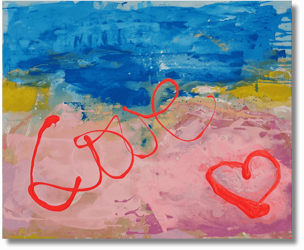 "Modernes Wandbild im Showroom Augsburg - Abstrakte Malerei von Janet Bieder"