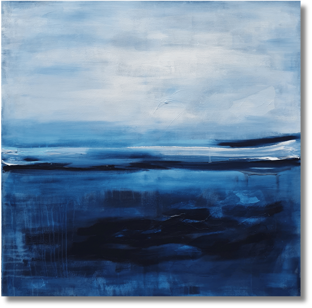 "Modernes Wandbild im Showroom Augsburg - Abstrakte Malerei von Janet Bieder"