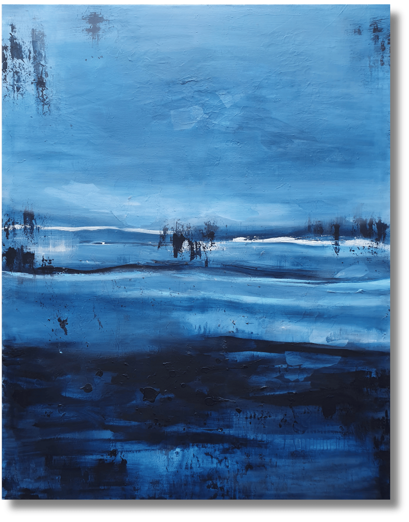 "Modernes Wandbild im Showroom Augsburg - Abstrakte Malerei von Janet Bieder"