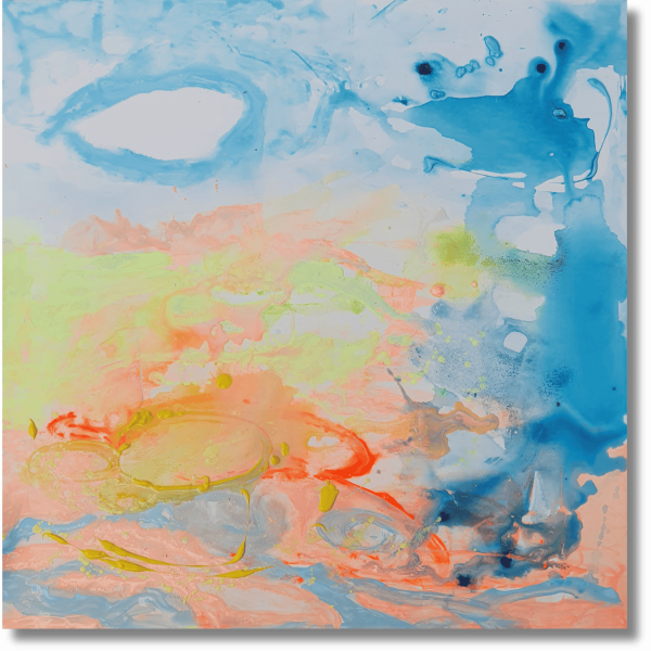 "Modernes Wandbild im Showroom Augsburg - Abstrakte Malerei von Janet Bieder"