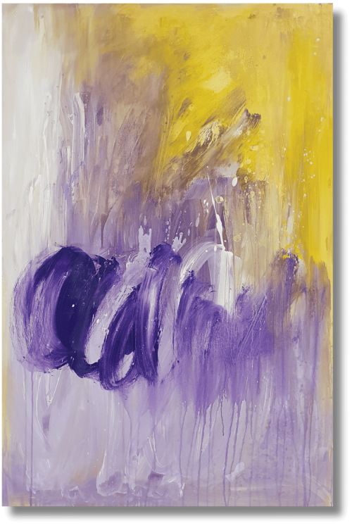 "Modernes Wandbild im Showroom Augsburg - Abstrakte Malerei von Janet Bieder"